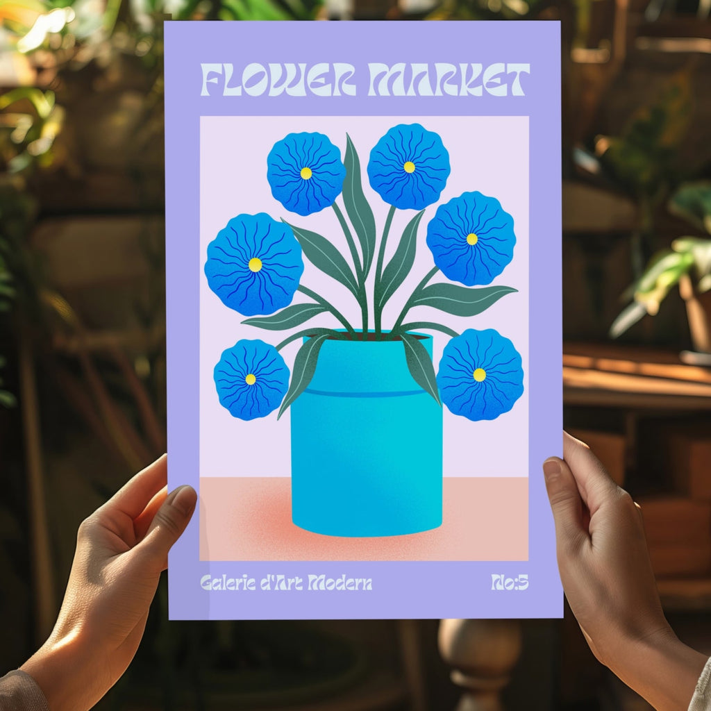 Modern Art Gallery Flower Aluminum Print