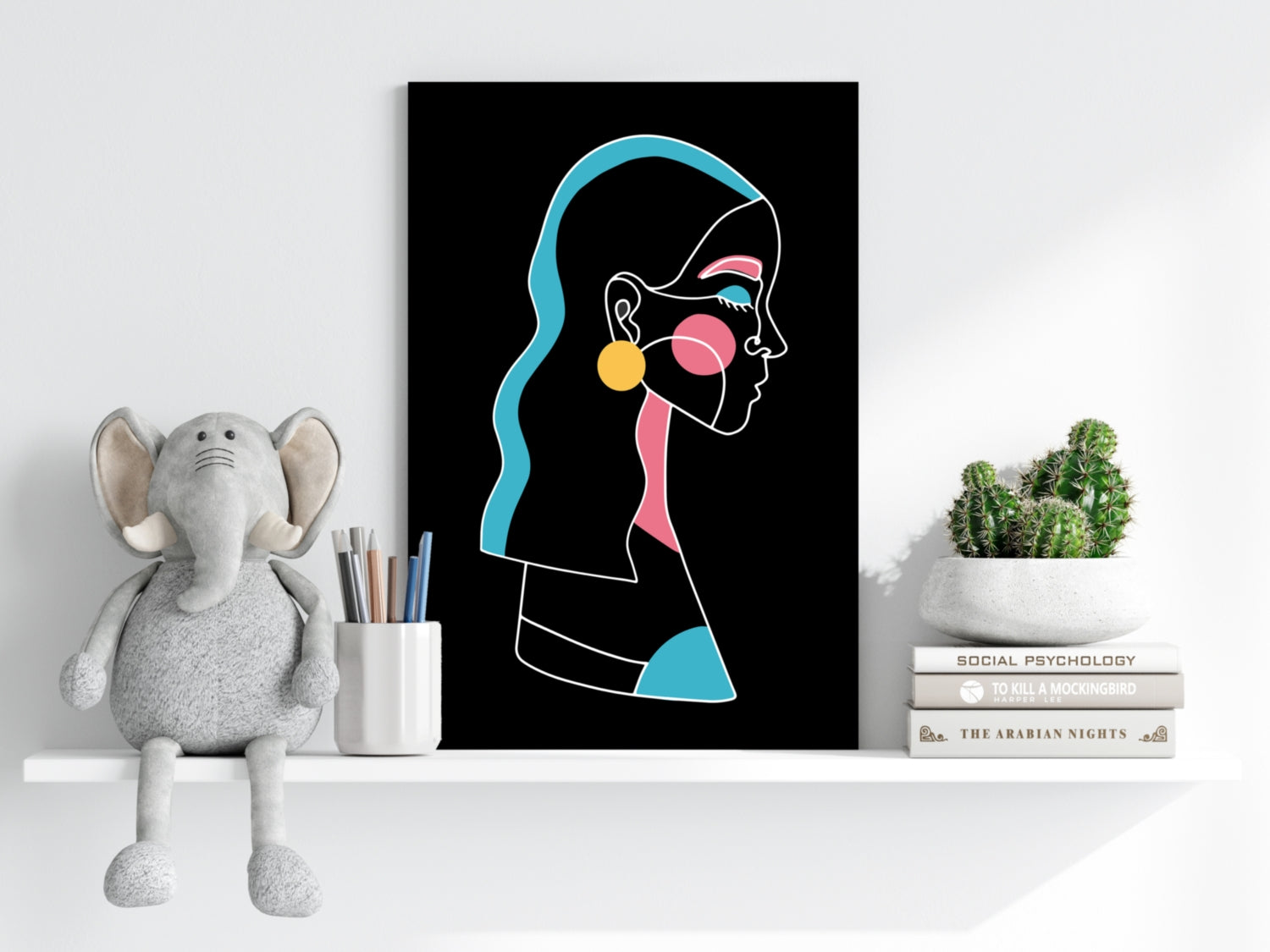Line Art V2 Aluminum Print