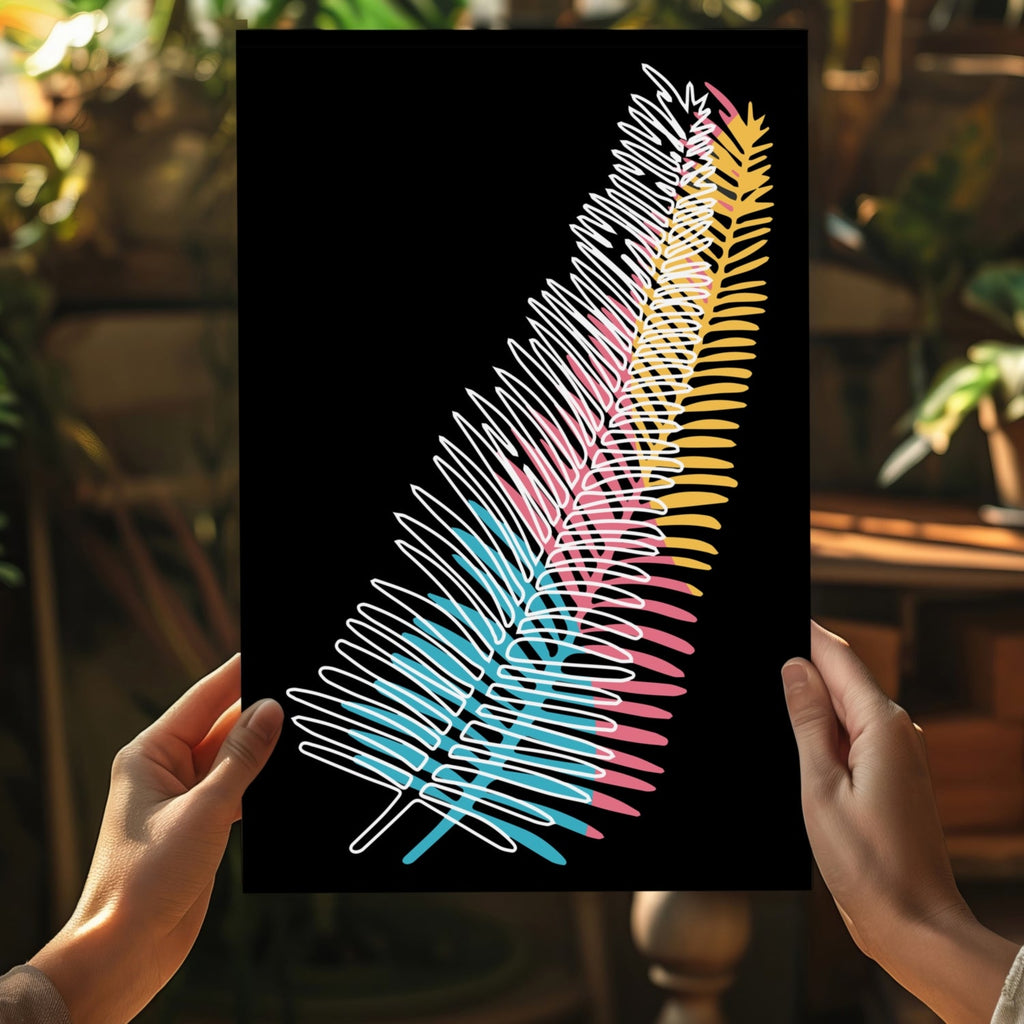 Line Art V14 Aluminum Print