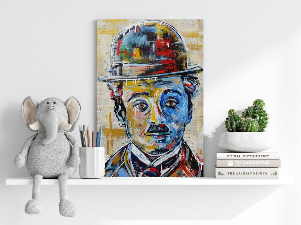 Charlie Chapline Aluminum Print