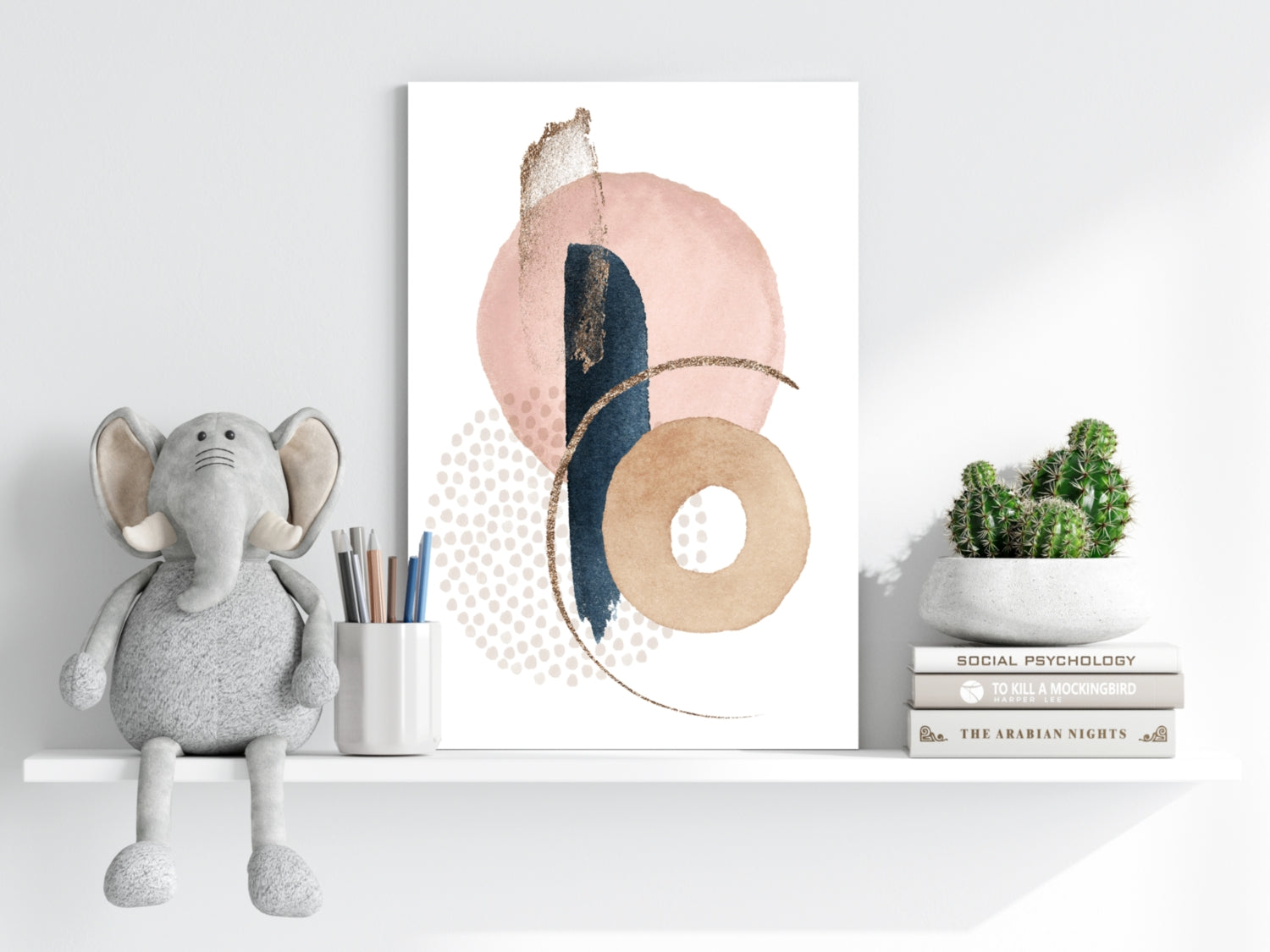 Line Art Modern Shape V2 Aluminum Print
