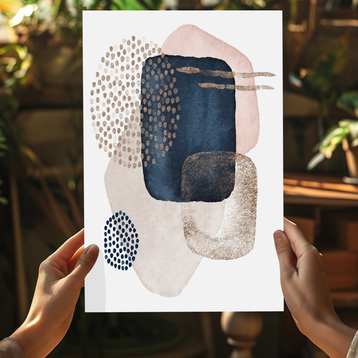Line Art Modern Shape V3 Aluminum Print
