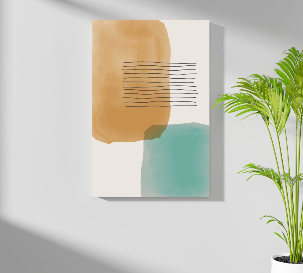 Line Art Modern Shape V9 Aluminum Print