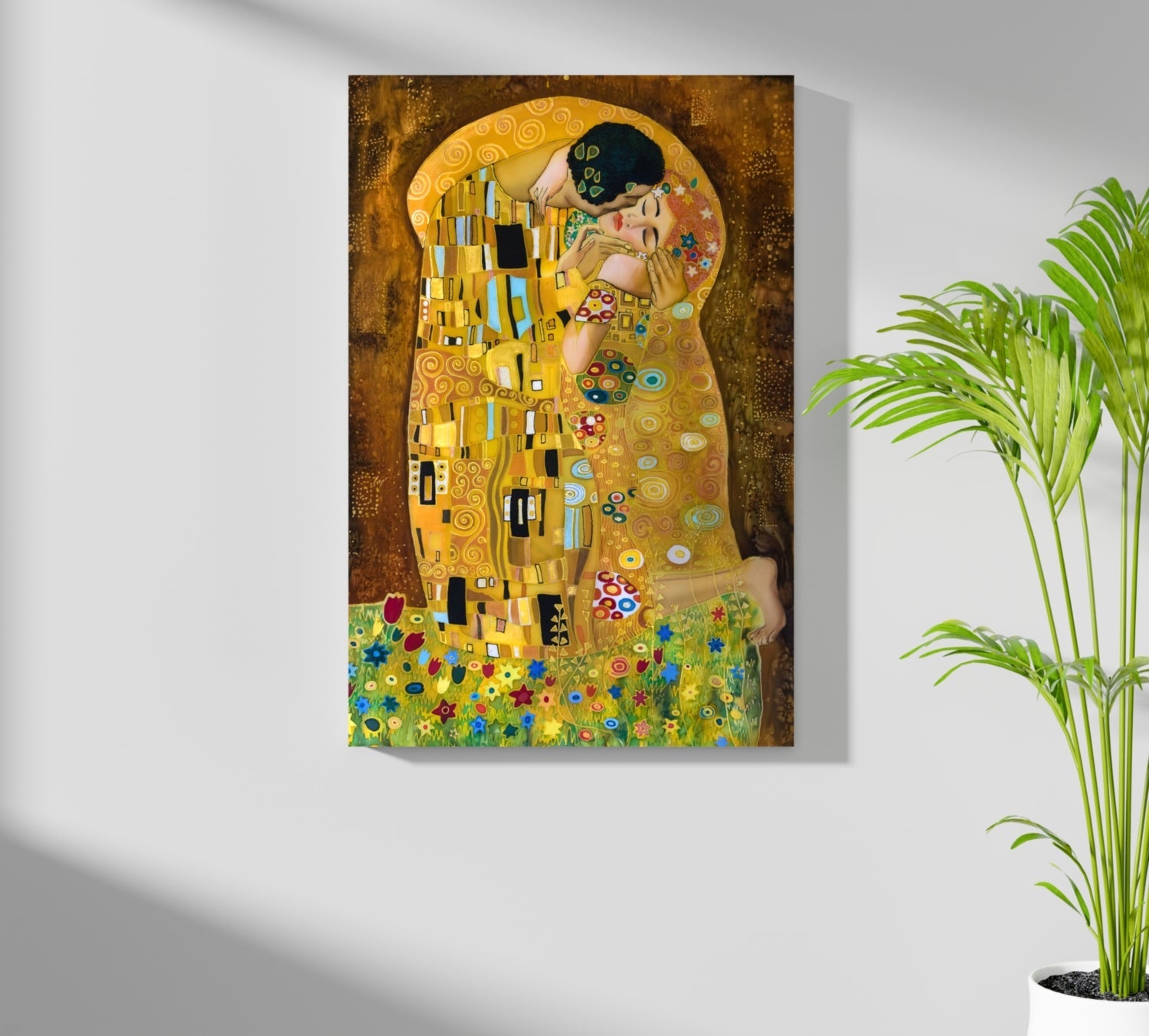 Gustave Klimt Kiss Aluminum Print