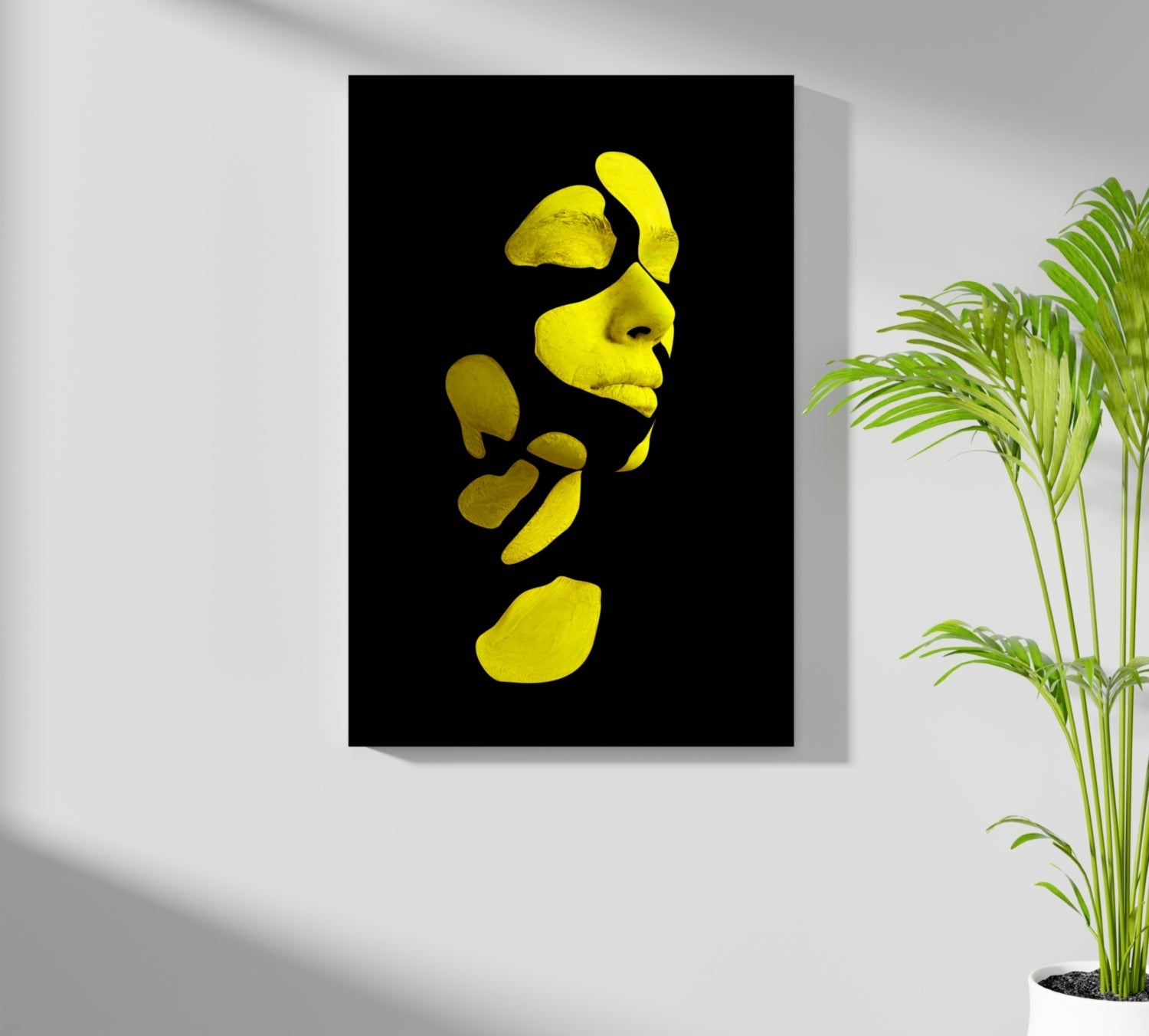 Woman in Style Yellow Aluminum Print