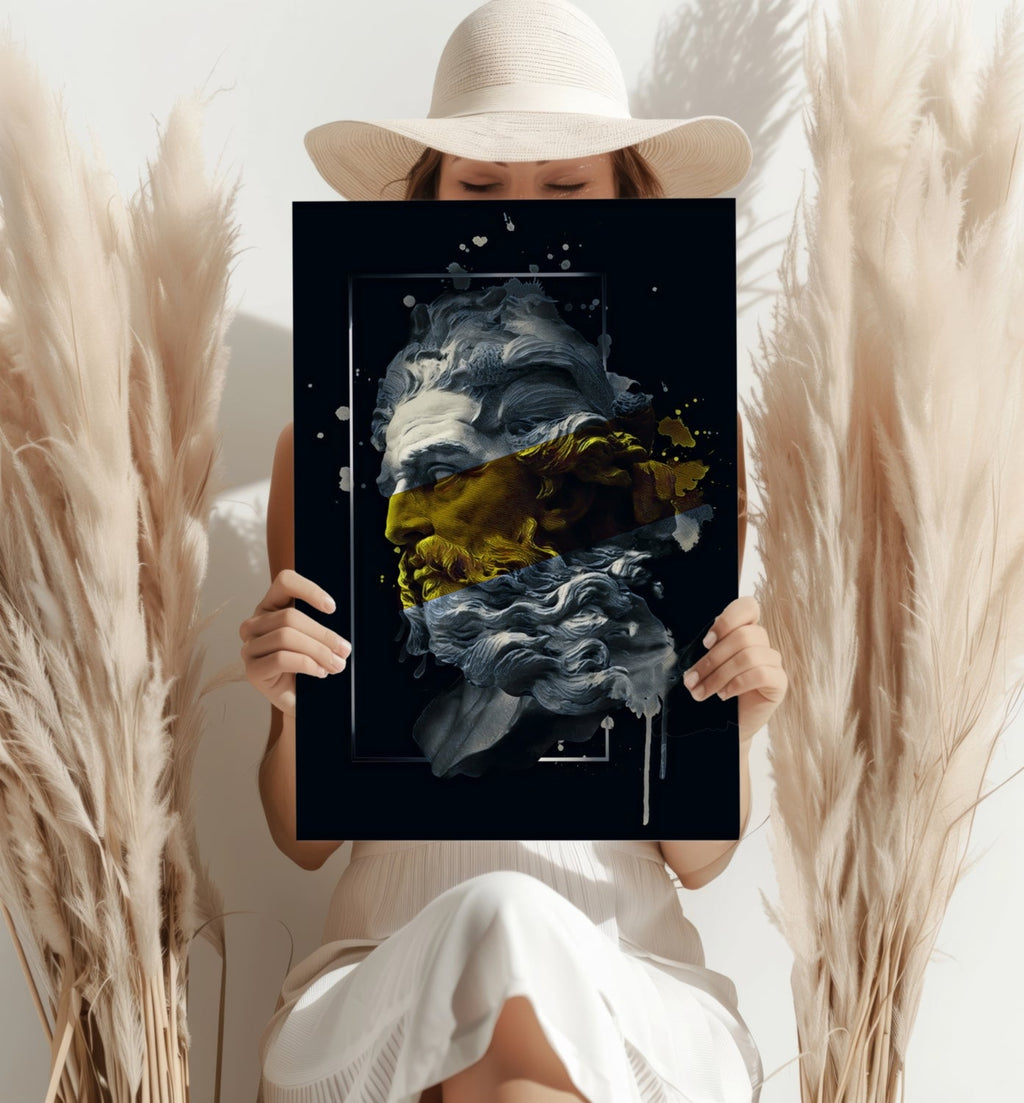 Poseidon Yellow Aluminum Print