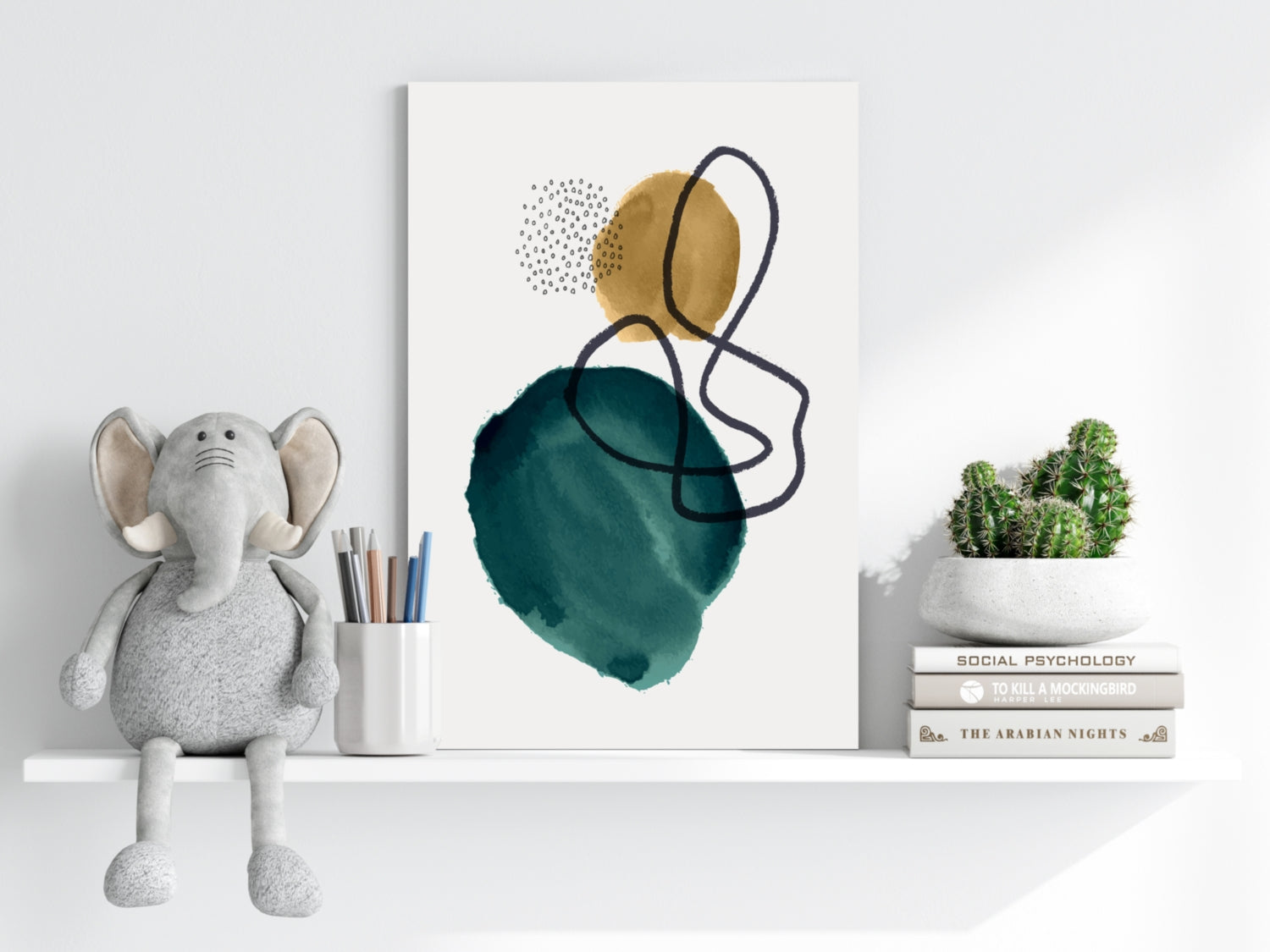 Modern Art Shape V1 Aluminum Print
