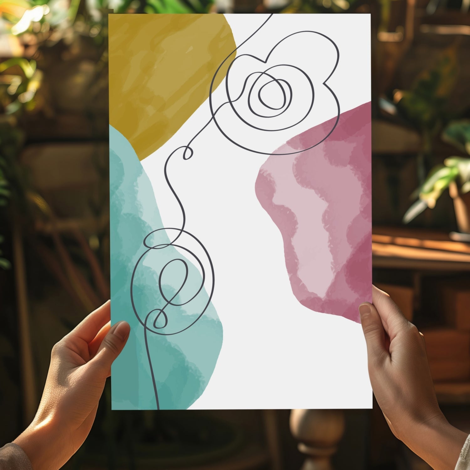 Modern Art Shape V4 Aluminum Print
