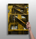 Stairs Yellow Aluminum Print