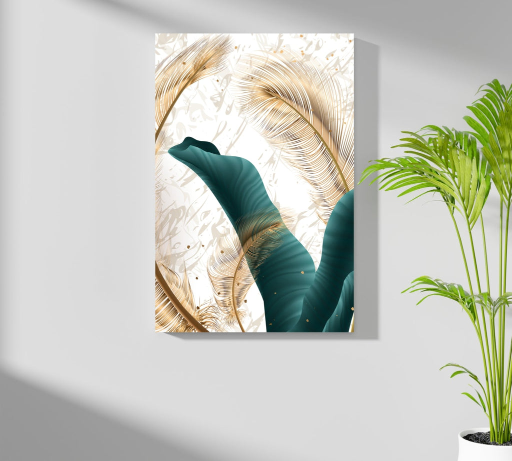 Emerald Leaves Aluminum Print