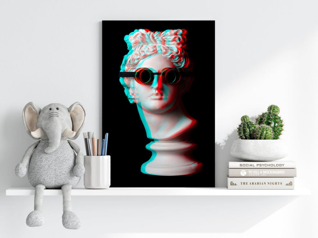Statue Head Contemporary Aluminum Print