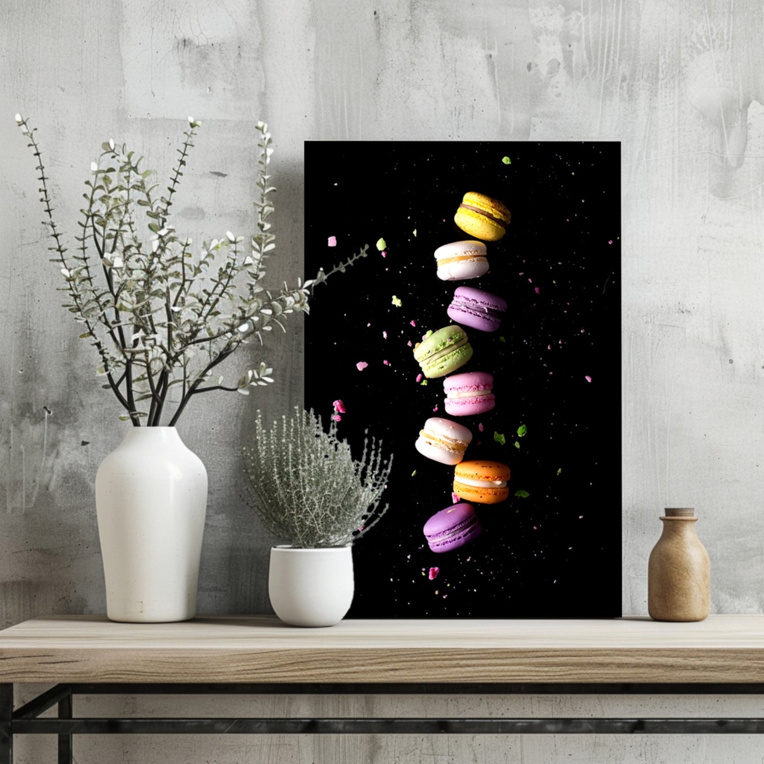 Colorful Macarons Aluminum Print