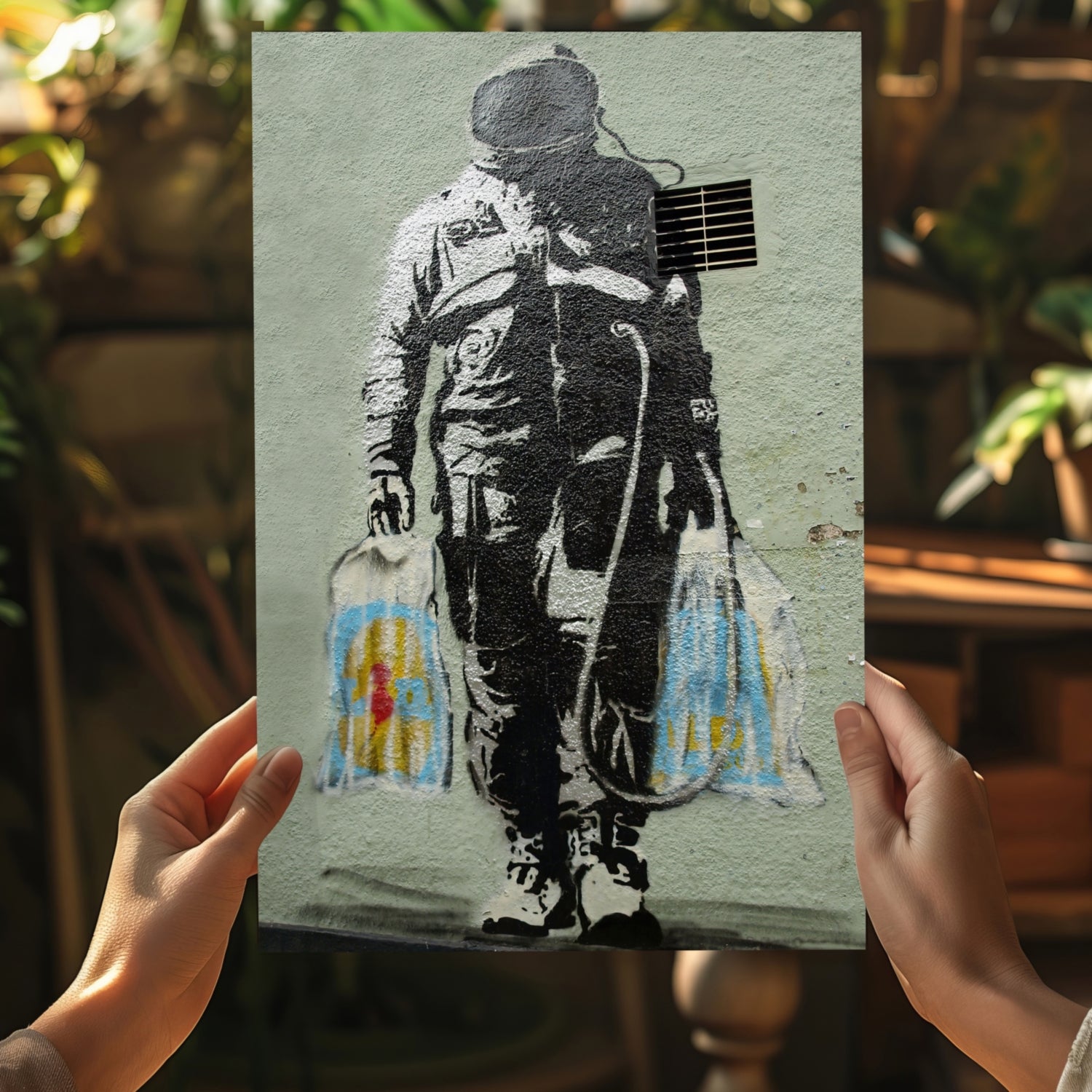 Space Grocery Aluminum Print