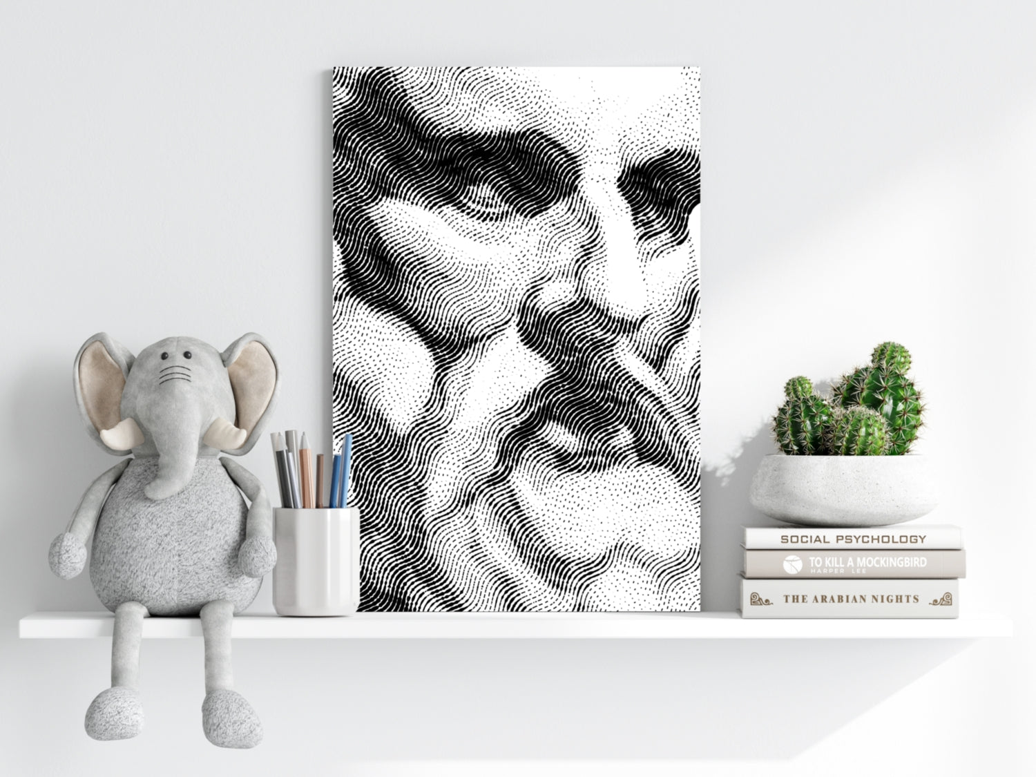 Statue Head Contemporary Aluminum Print