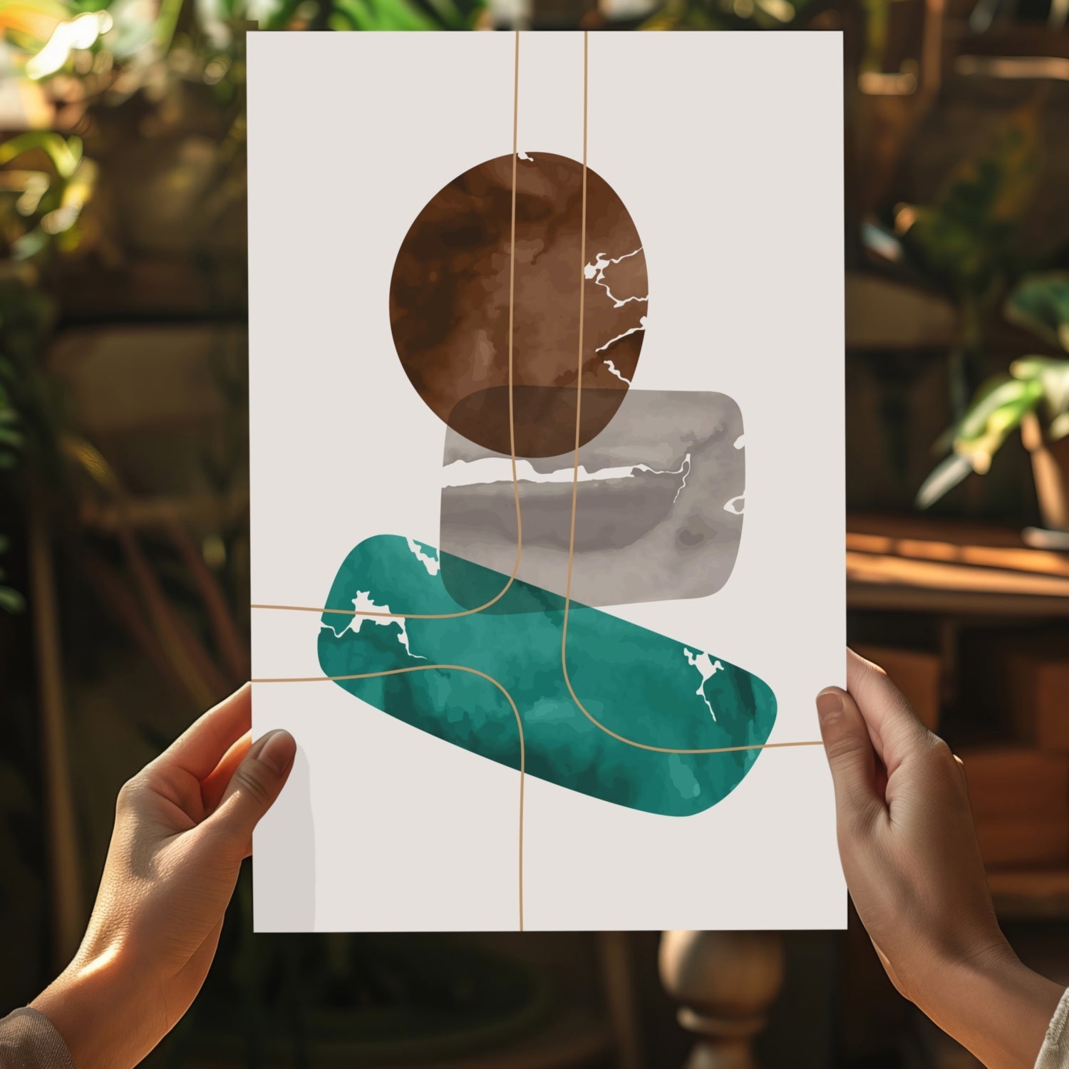 Line Art V5 Aluminum Print