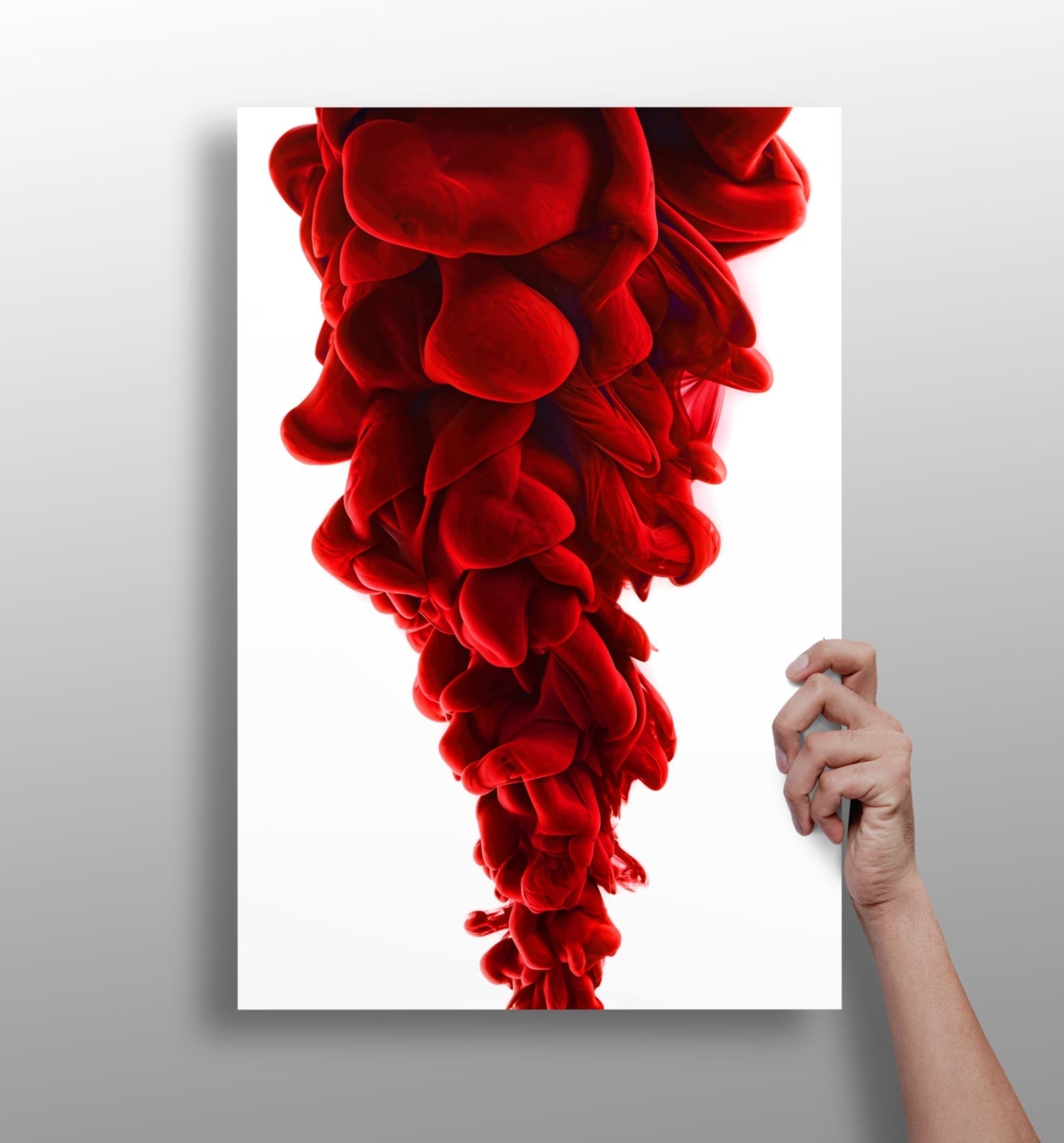 Red Smoke Aluminum Print