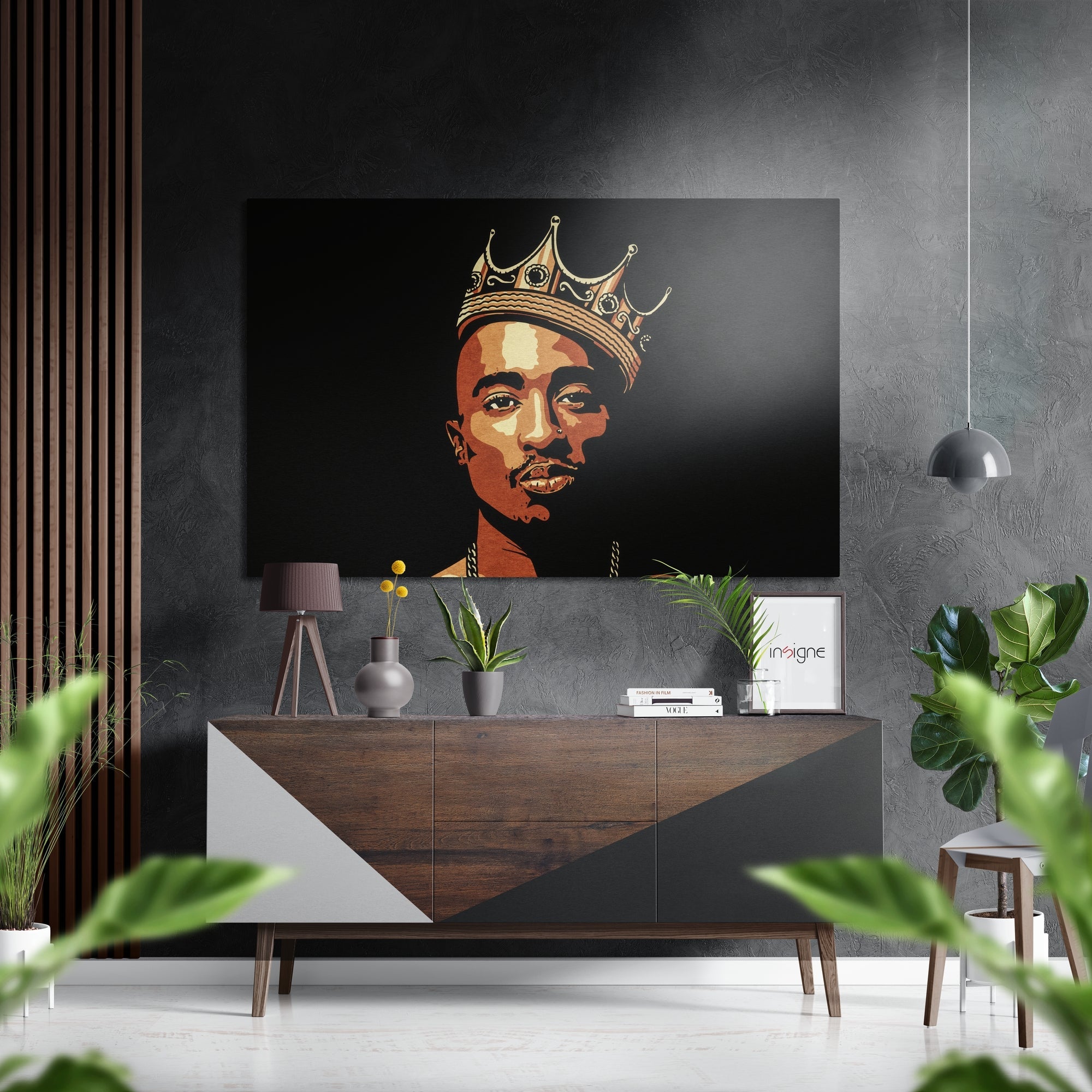 Tupac Brushed Aluminium Dibond Wall Art