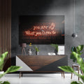 “You are” Brushed Aluminium Dibond Wall Art
