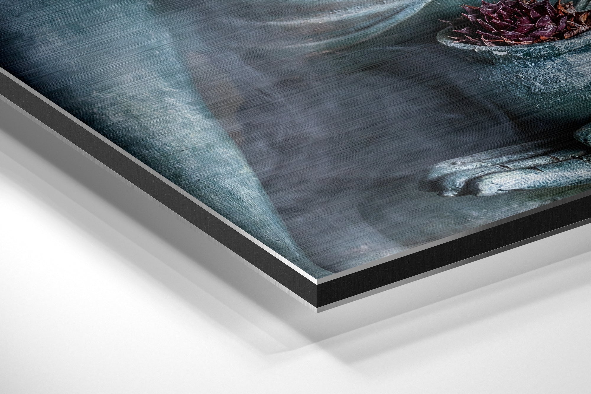 Budha Brushed Aluminium Dibond Wall Art