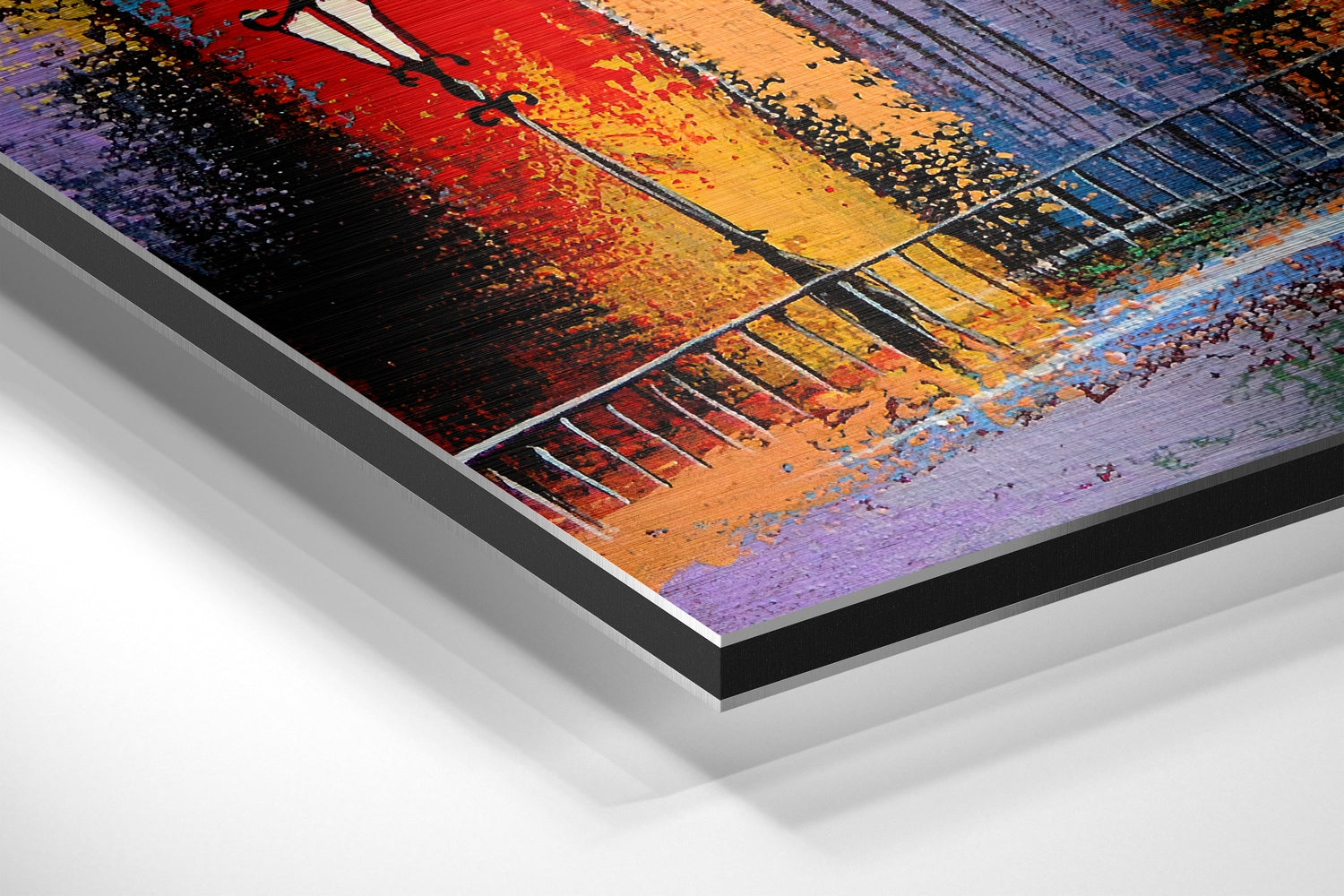 City of Colors Brushed Aluminium Dibond Wall Art