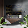 Circles Brushed Aluminium Dibond Wall Art