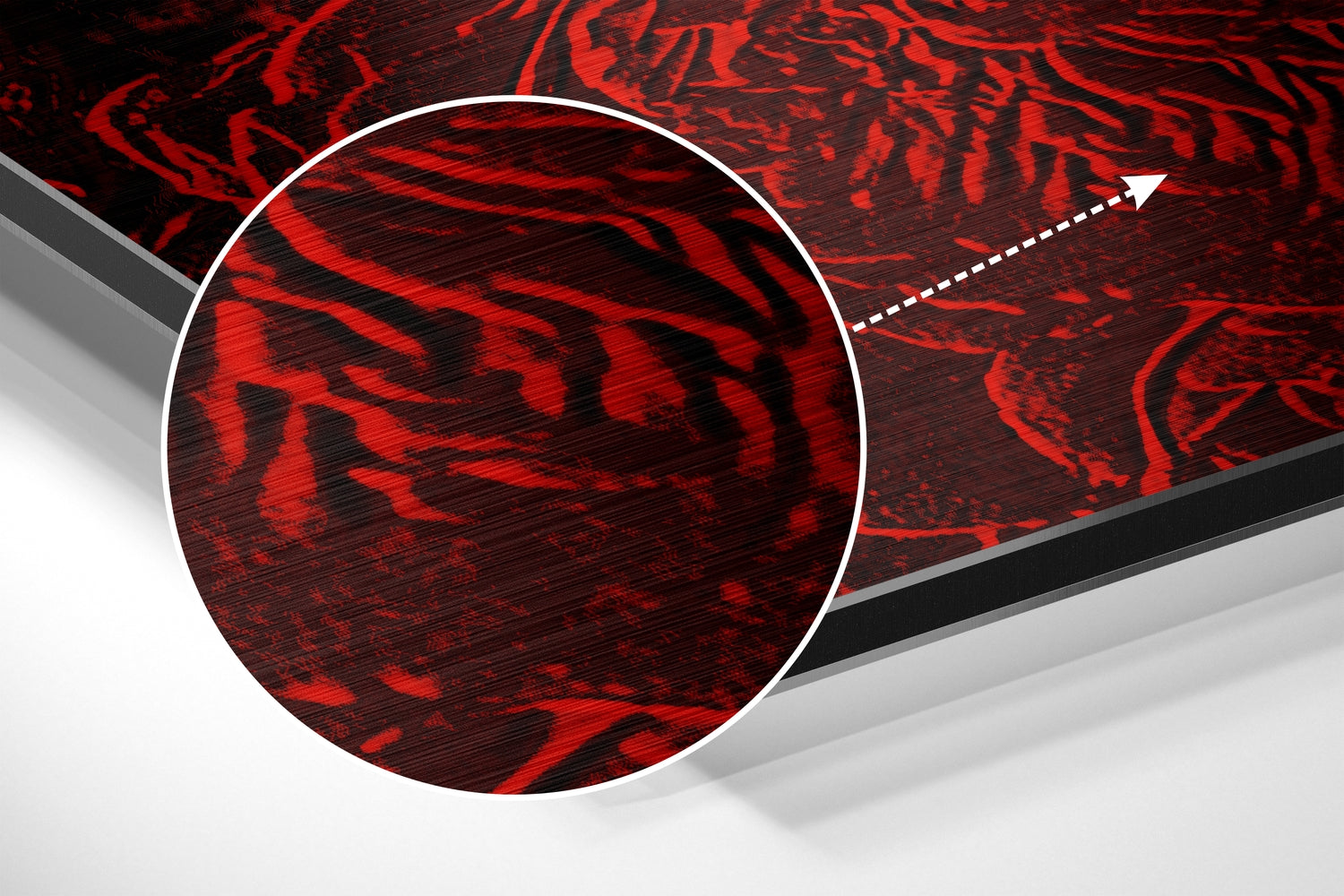 Abstract Roses Brushed Aluminium Dibond Wall Art