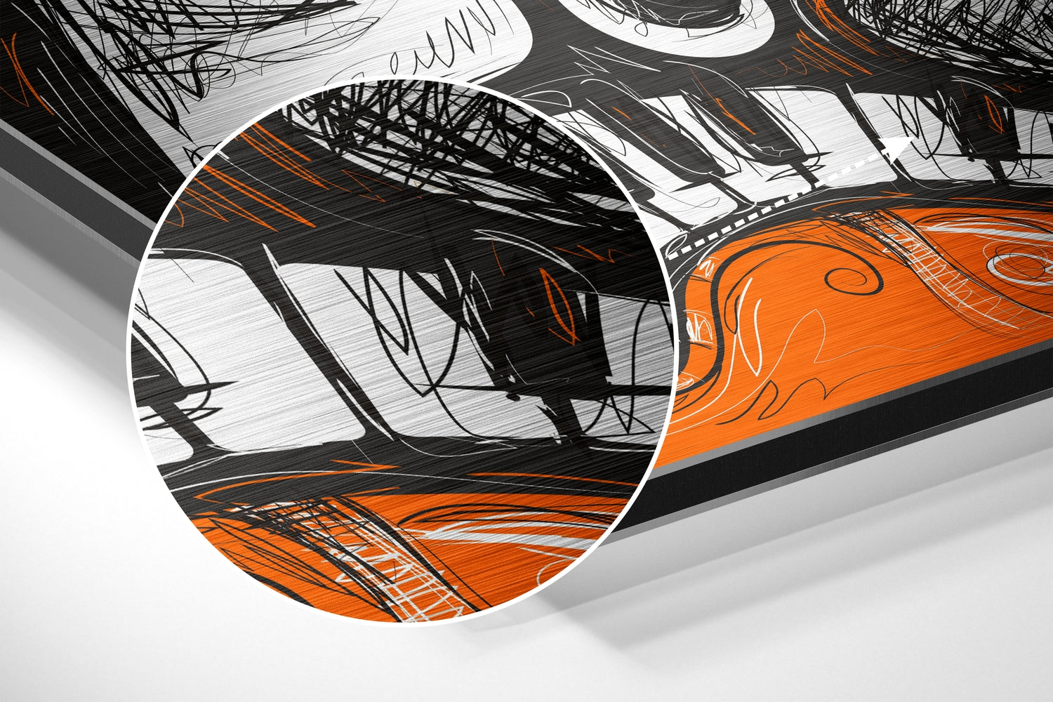 Picasso Style Brushed Aluminium Dibond Wall Art