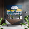 Wave Mountains Brushed Aluminium Dibond Wall Art