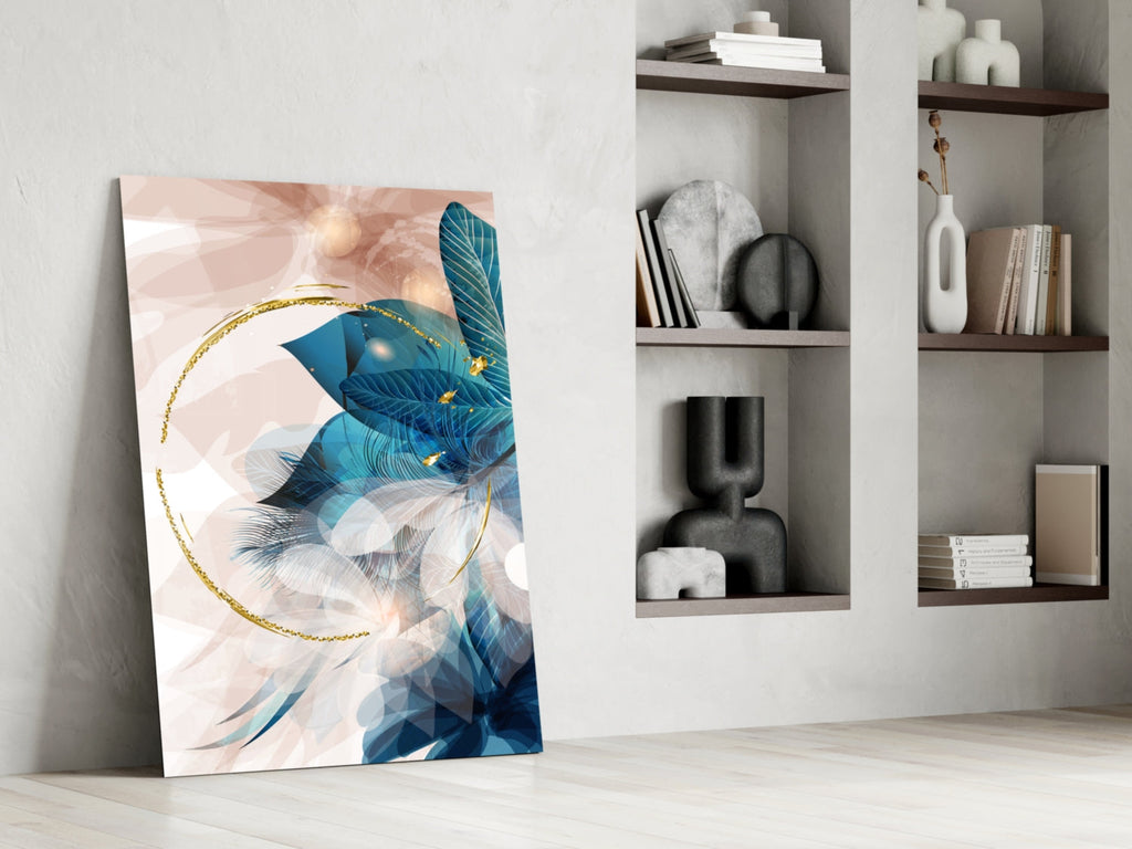 Abstract Flower Glass Wall Art