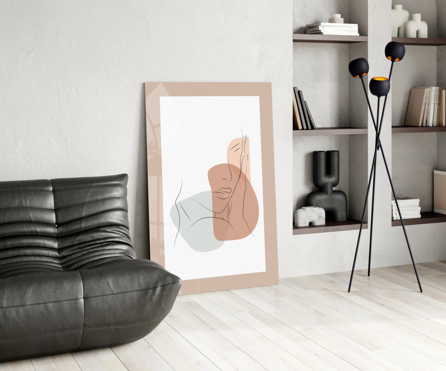 Abstract Shapes Glass Wall Art