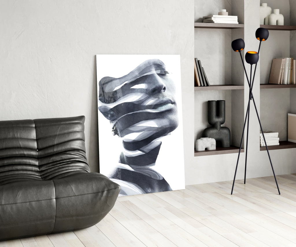 Man Glass Wall Art