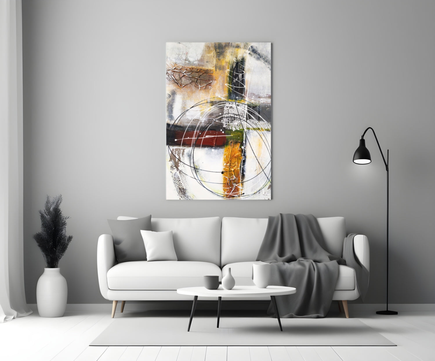 Abstract Glass Wall Art