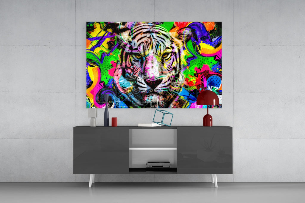 Eye of the Tiger Glass Wall Art