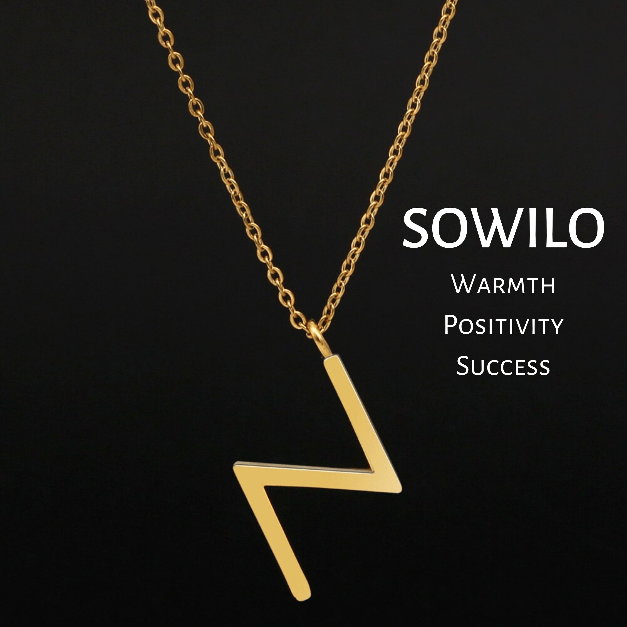 Viking Runes Tunic Stainless Steel Gold Necklaces