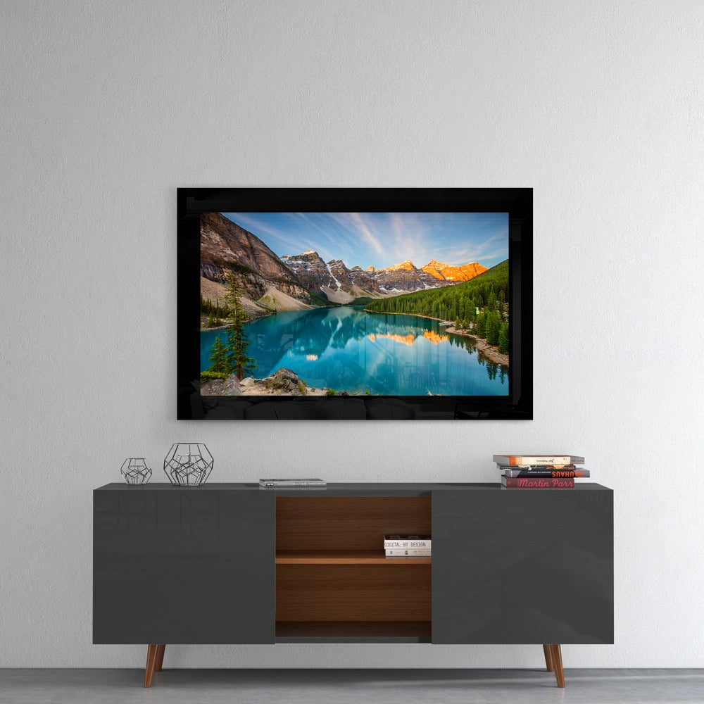 Lake View Glass Wall Art