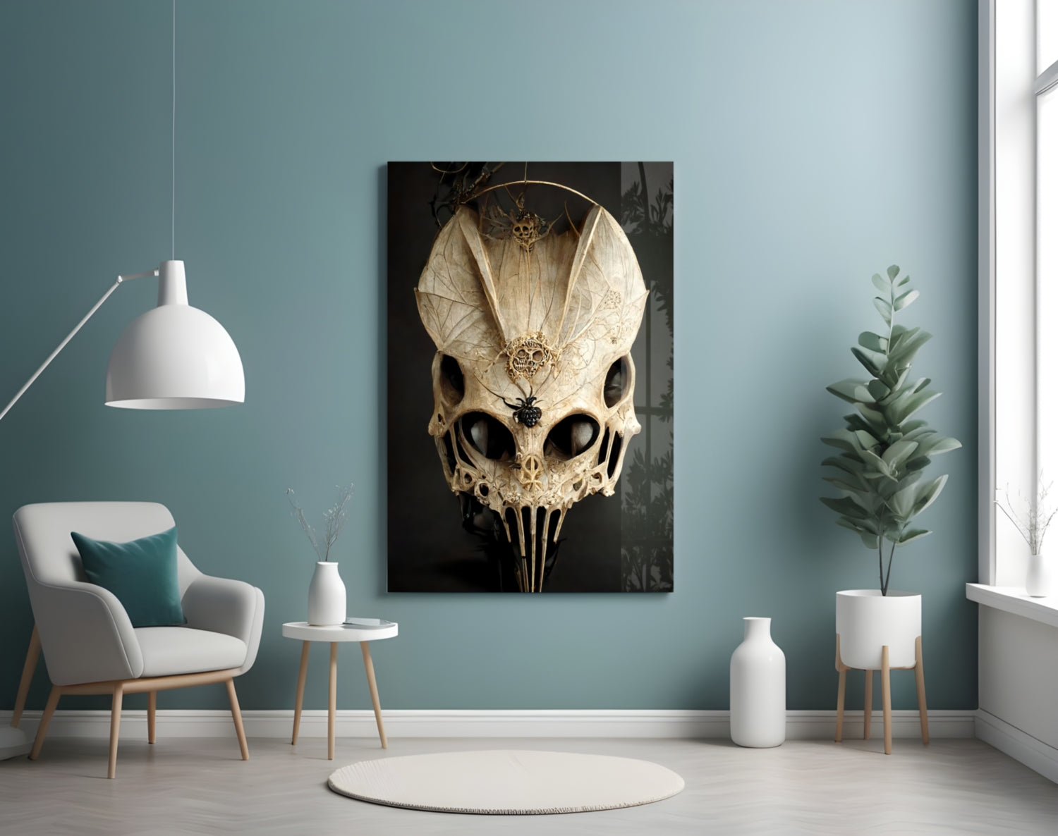 It's Skull Glass Art  || Designer Collection