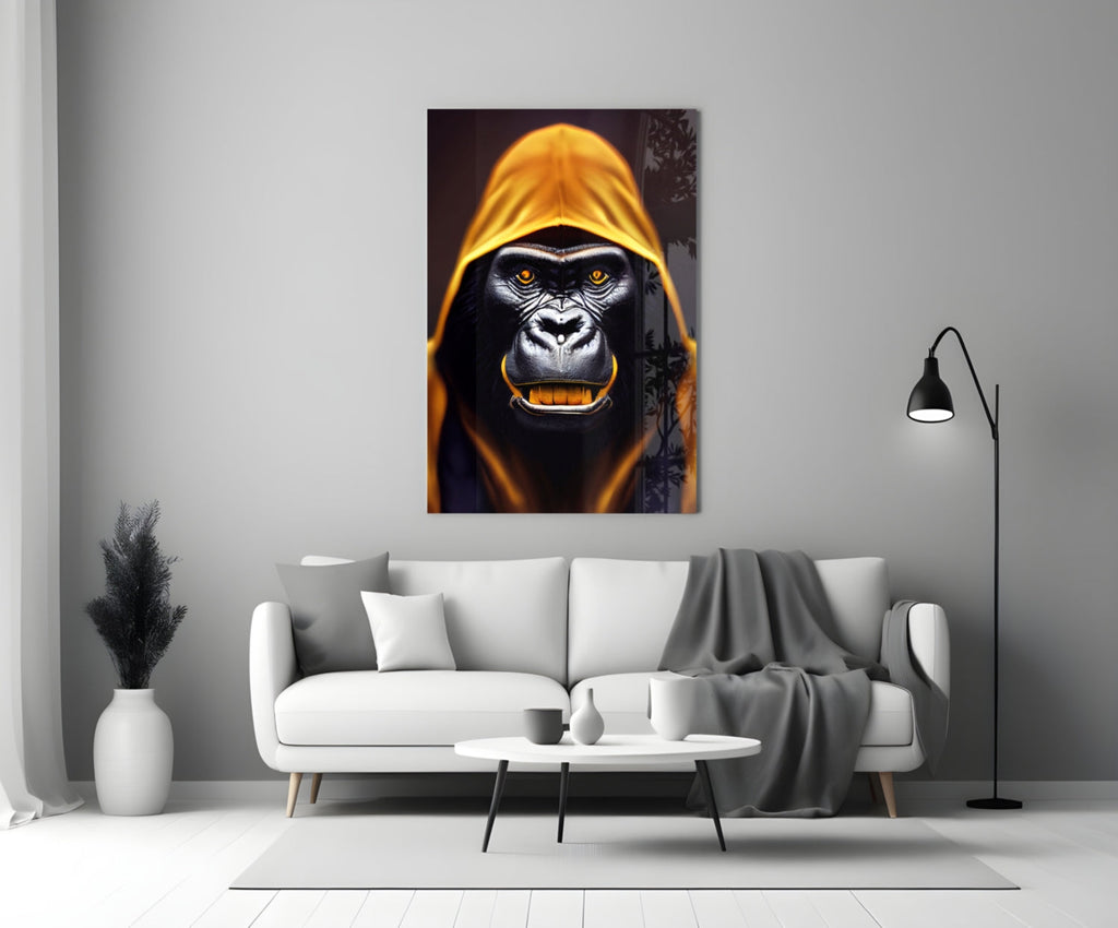 Angry Smile Glass Wall Art  || Designer Collection