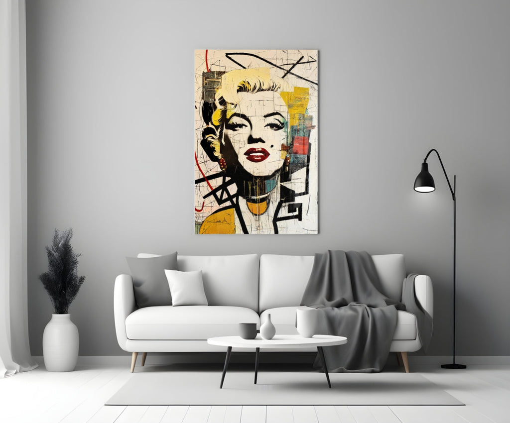 Marilyn Monroe Glass Wall Art  || Designer Collection