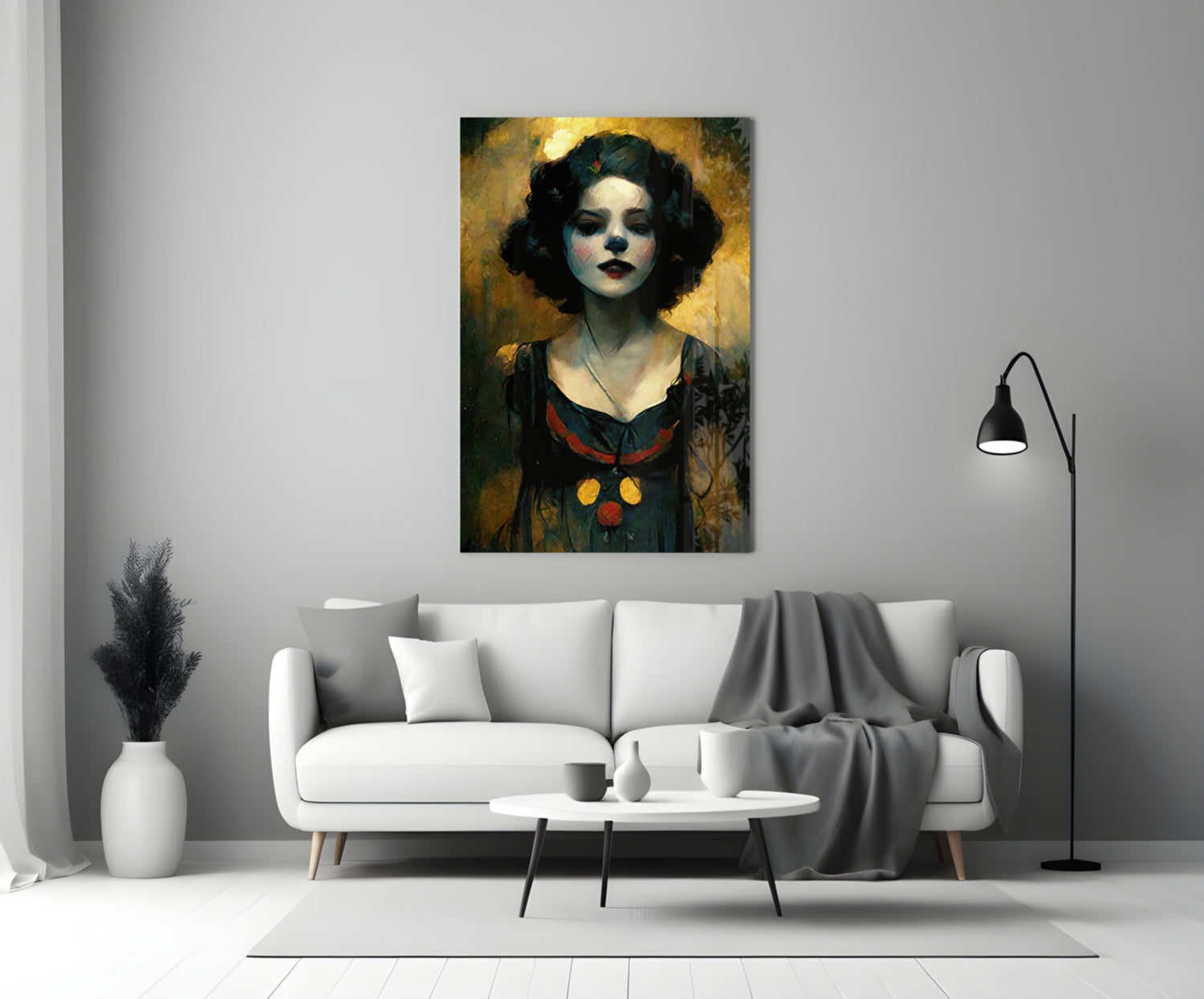 Harley Quinn Glass Wall Art  || Designer Collection