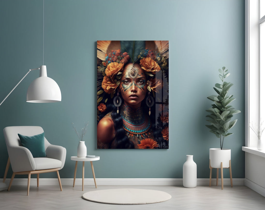 Beauty of the Clan Glass Wall Art  || Designer Collection