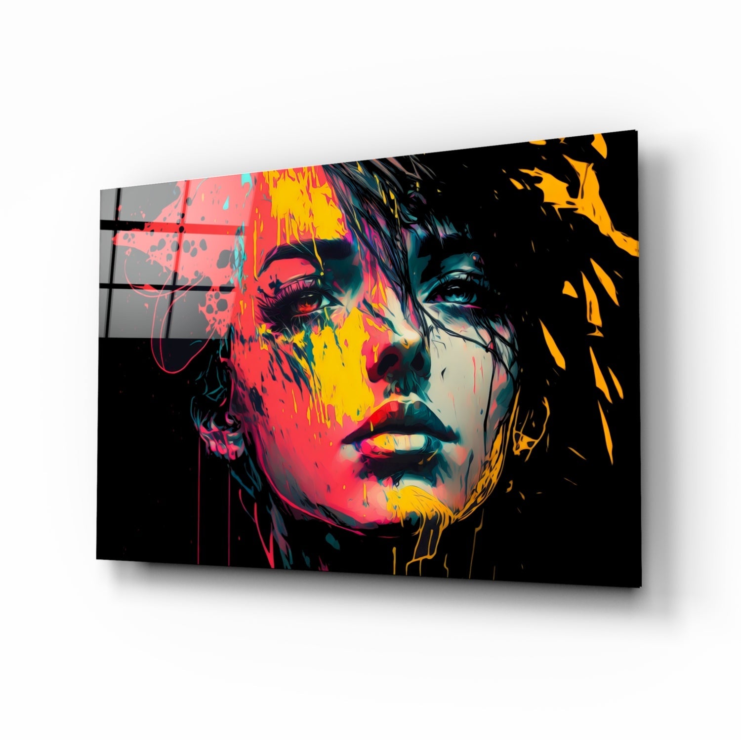 Rebel Beauty Glass Wall Art  || Designer Collection