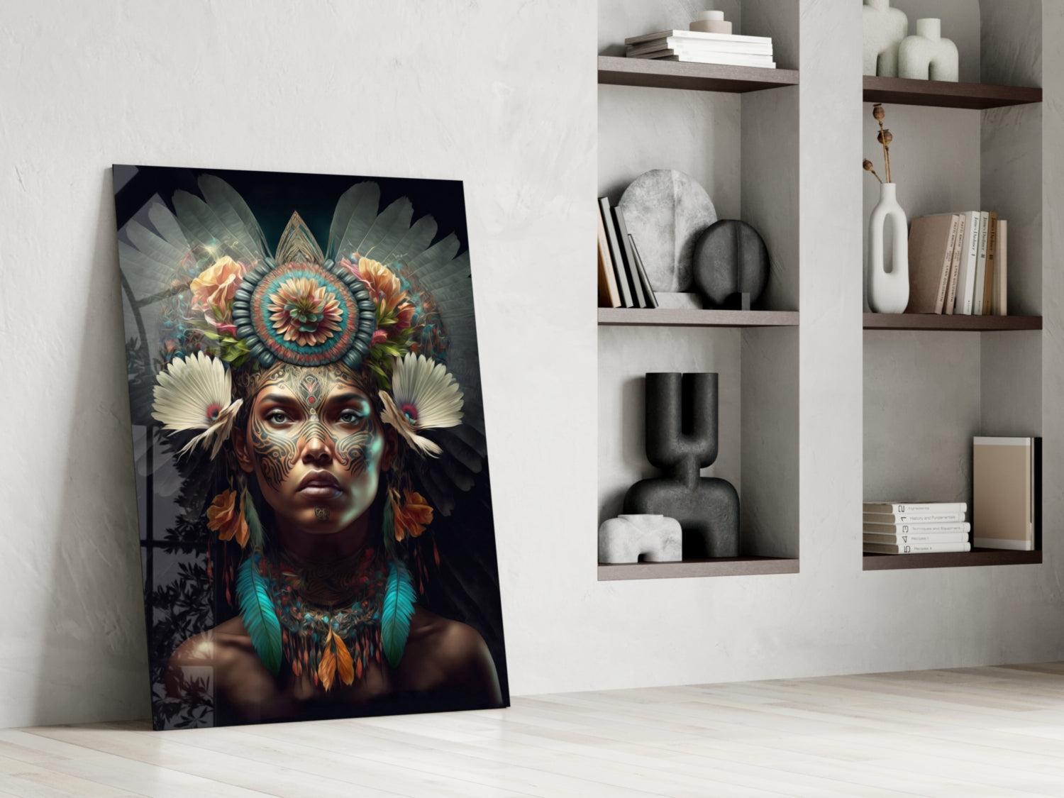 Flower Monarch Glass Wall Art  || Designer Collection