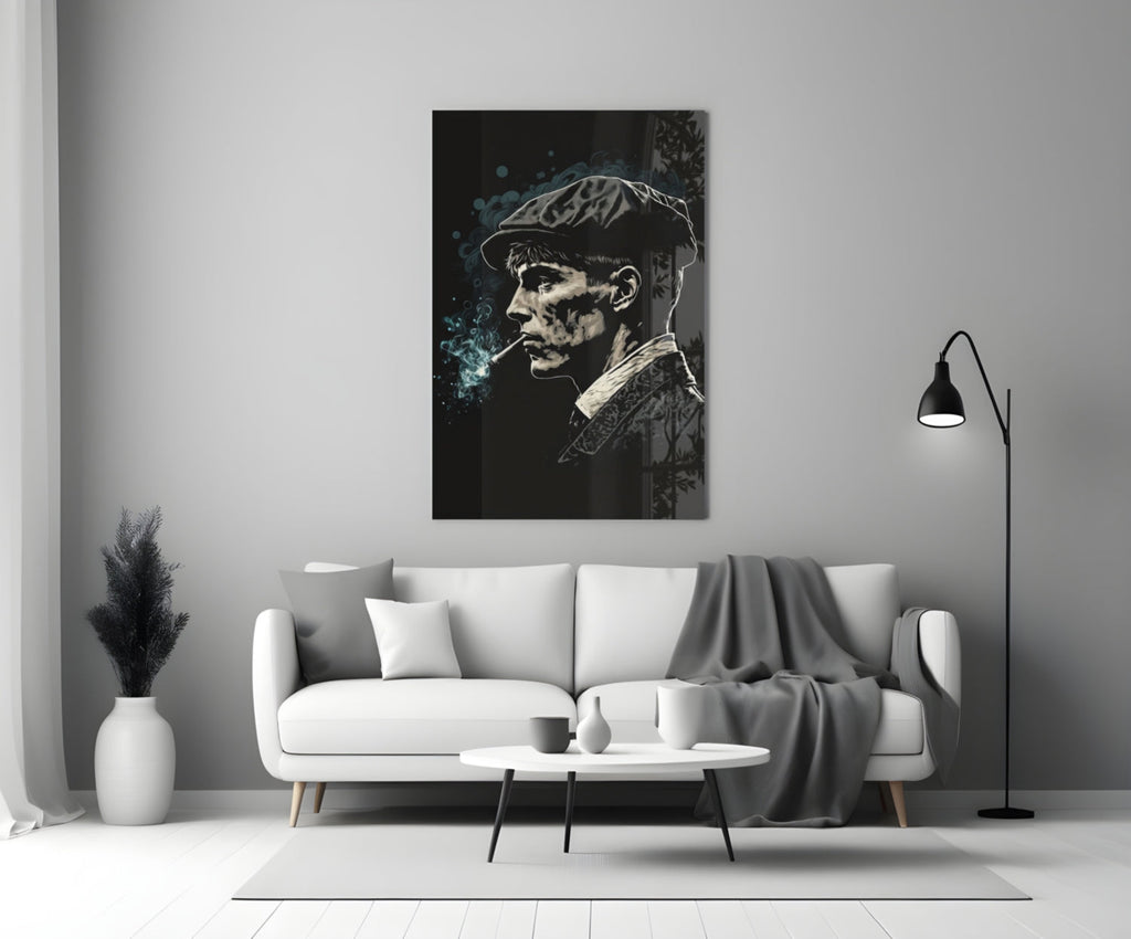 Thomas Shelby - Peaky Blinders Glass Wall Art  || Designer Collection