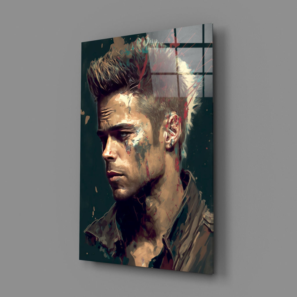 Fight Club - Tyler Durden Glass Wall Art  || Designer Collection