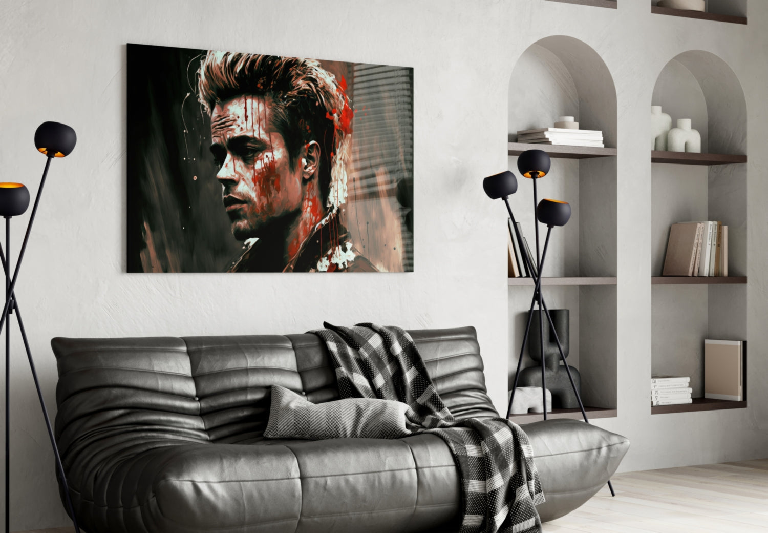 Fight Club - Tyler Durden Glass Wall Art  || Designer Collection