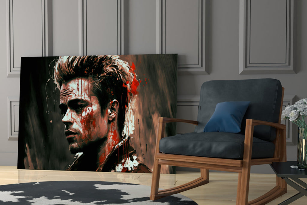 Fight Club - Tyler Durden Glass Wall Art  || Designer Collection