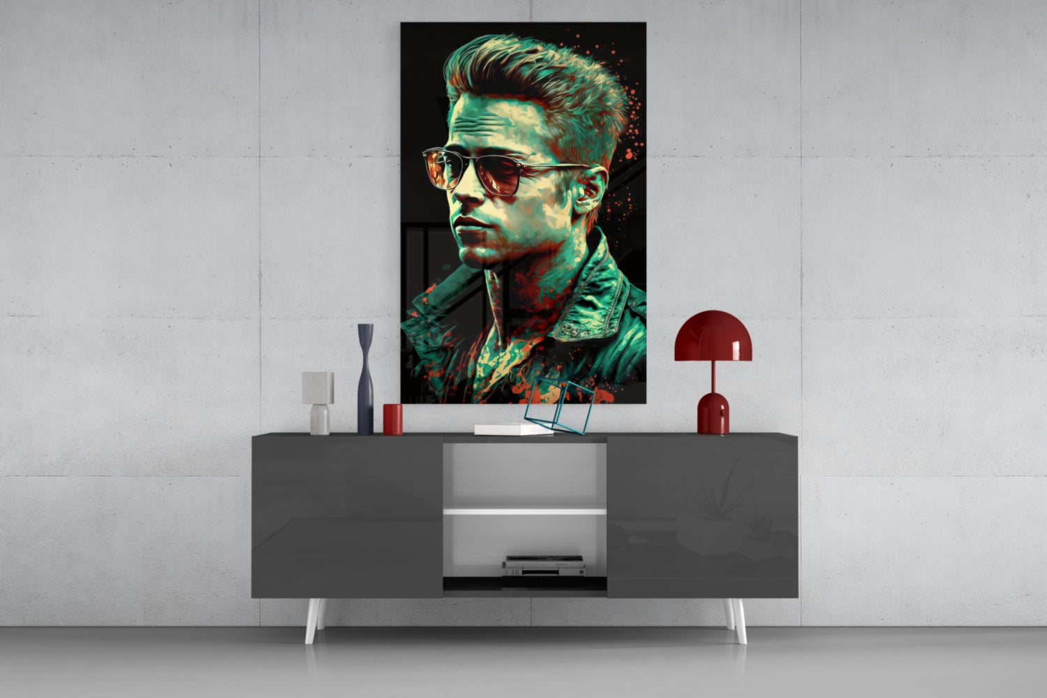 Fight Club - Tyler Durden Glass Wall Art  || Designer Collection