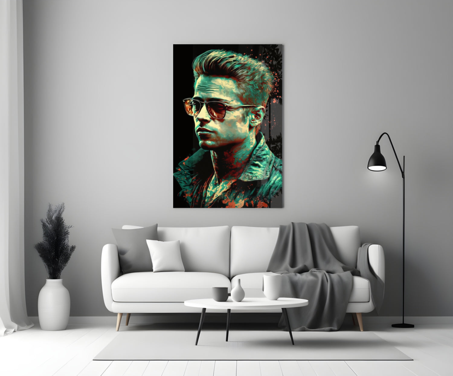 Fight Club - Tyler Durden Glass Wall Art  || Designer Collection