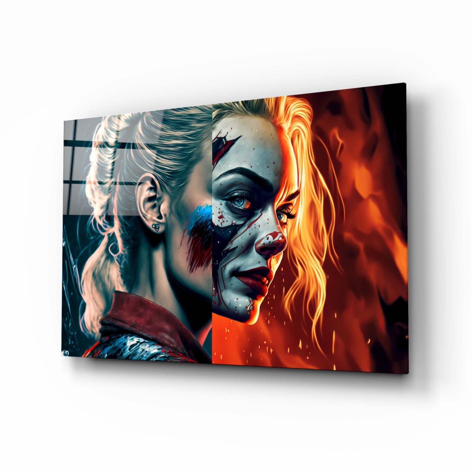 Harley Quinn Glass Wall Art  || Designer Collection