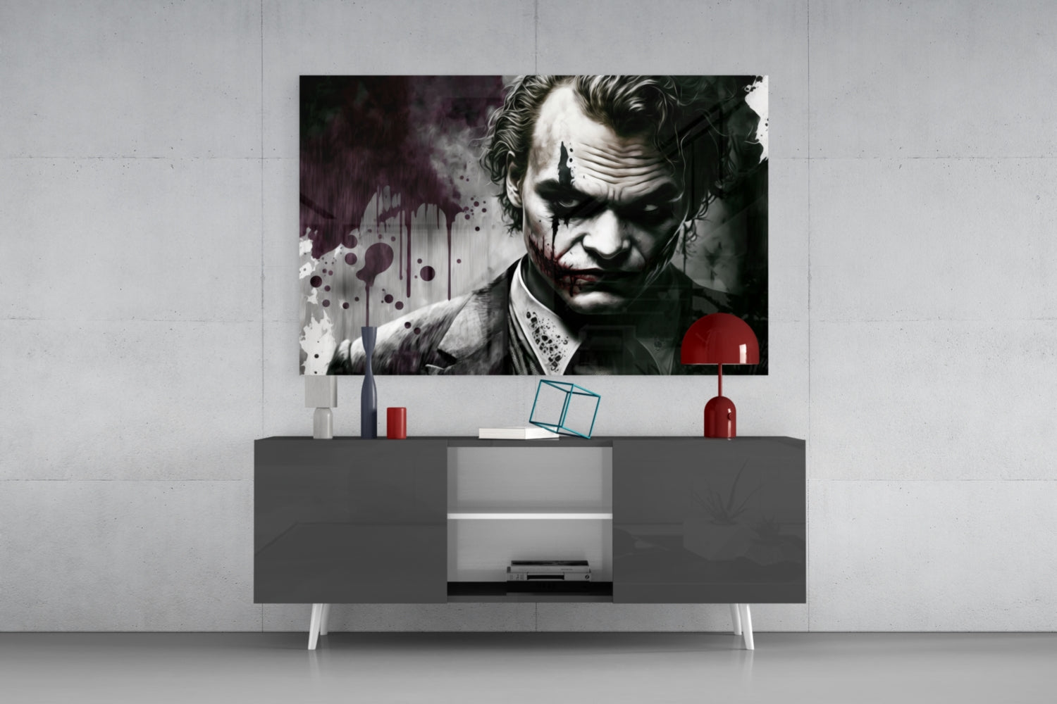 Joker Glass Wall Art  || Designer Collection